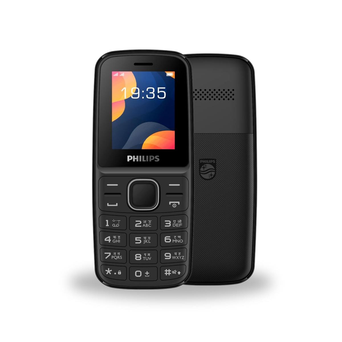 PHILIPS All-New E2101 C Dual Sim keypad Phone (with Voice Talker Feature) | Loud 2030mm Speaker | Lo